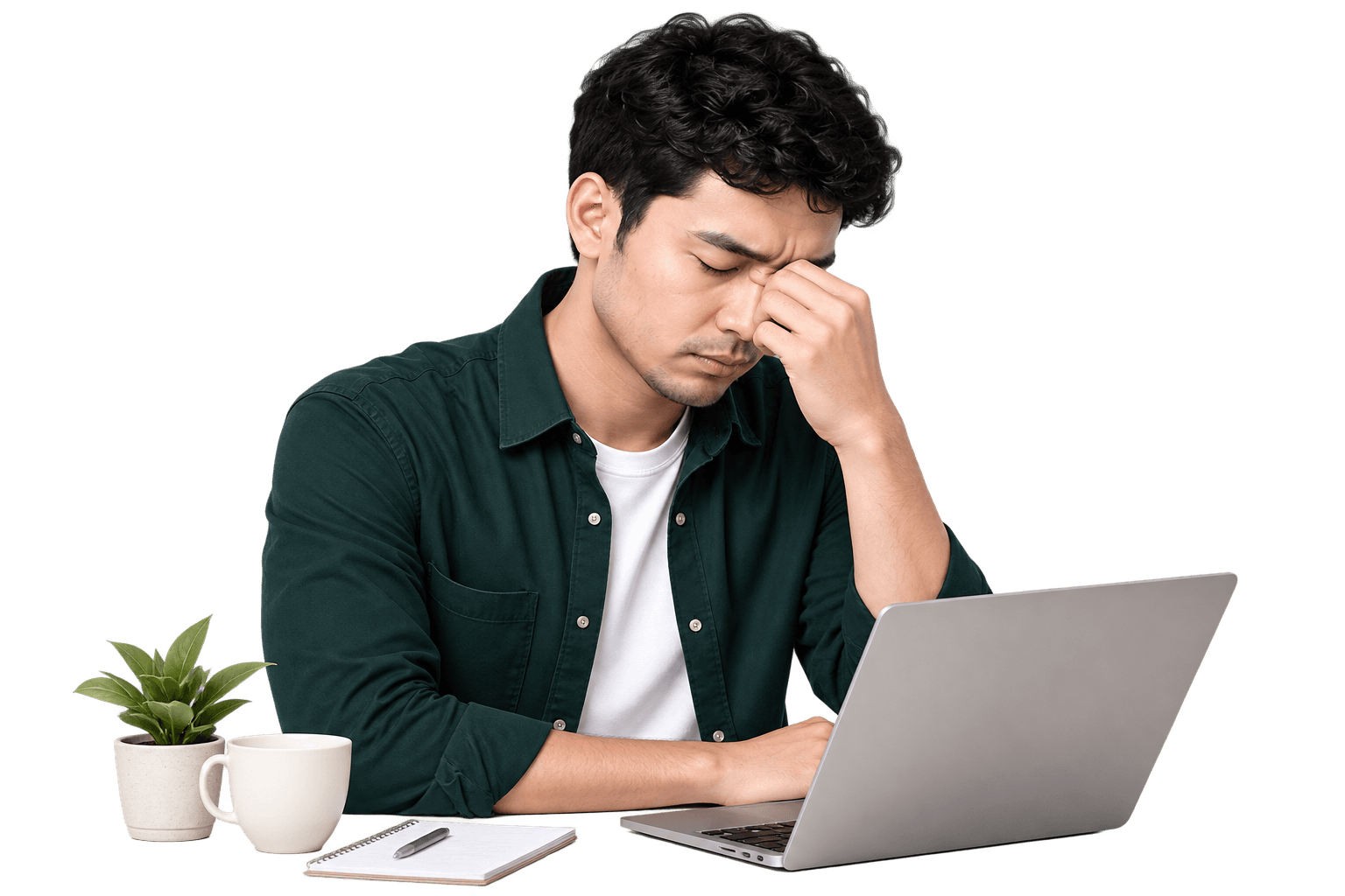 Business operator overwhelmed by fragmented business data and manual tools